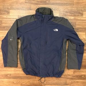 The North Face Mens Hyvent Blue Gray Jacket Size L